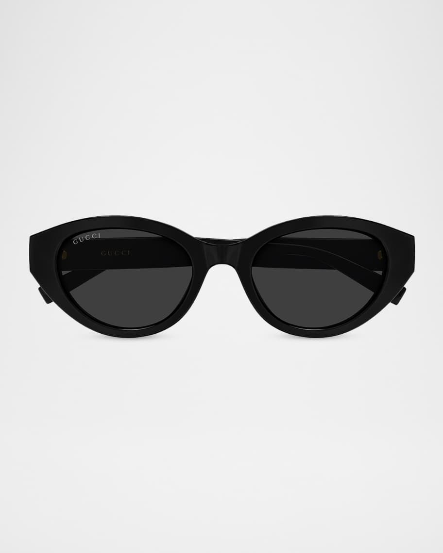 Gucci 52mm Acetate Oval Sunglasses | Neiman Marcus