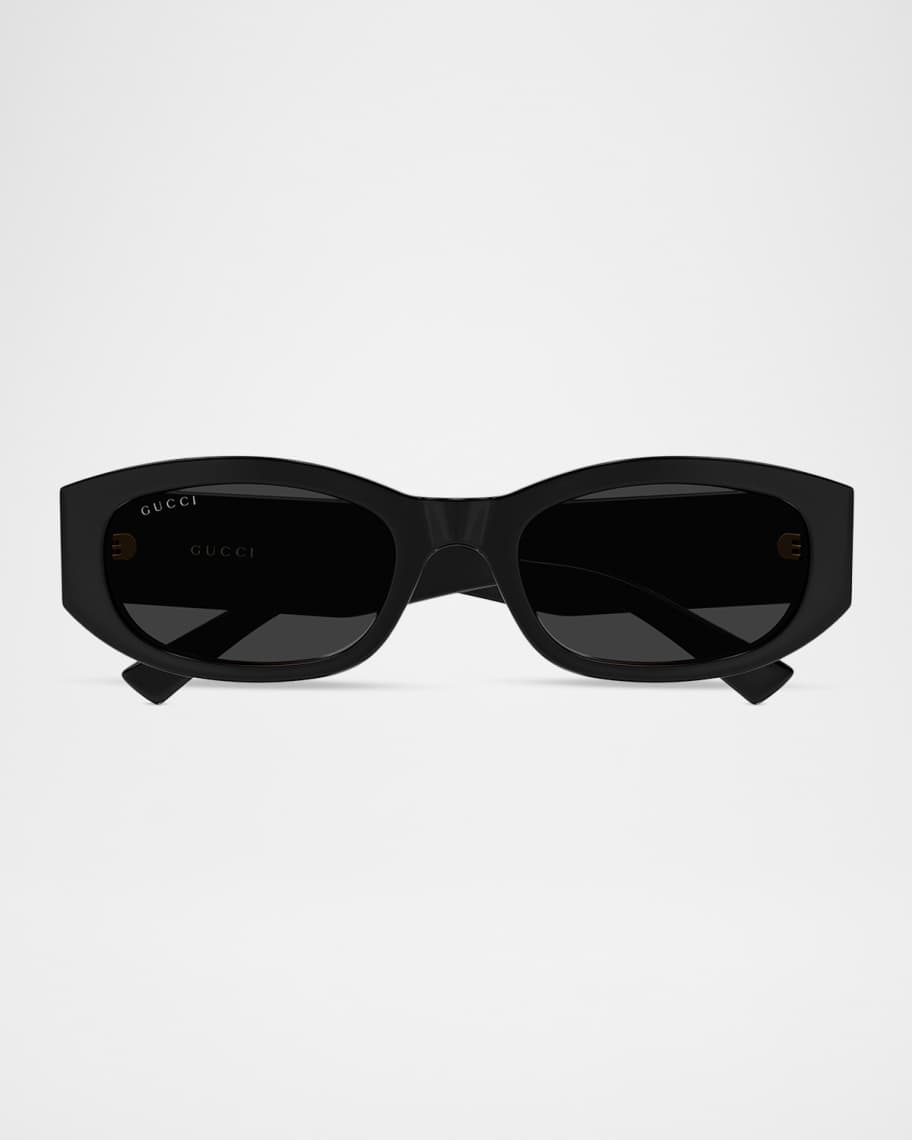 Gucci 55mm Acetate Oval Sunglasses | Neiman Marcus