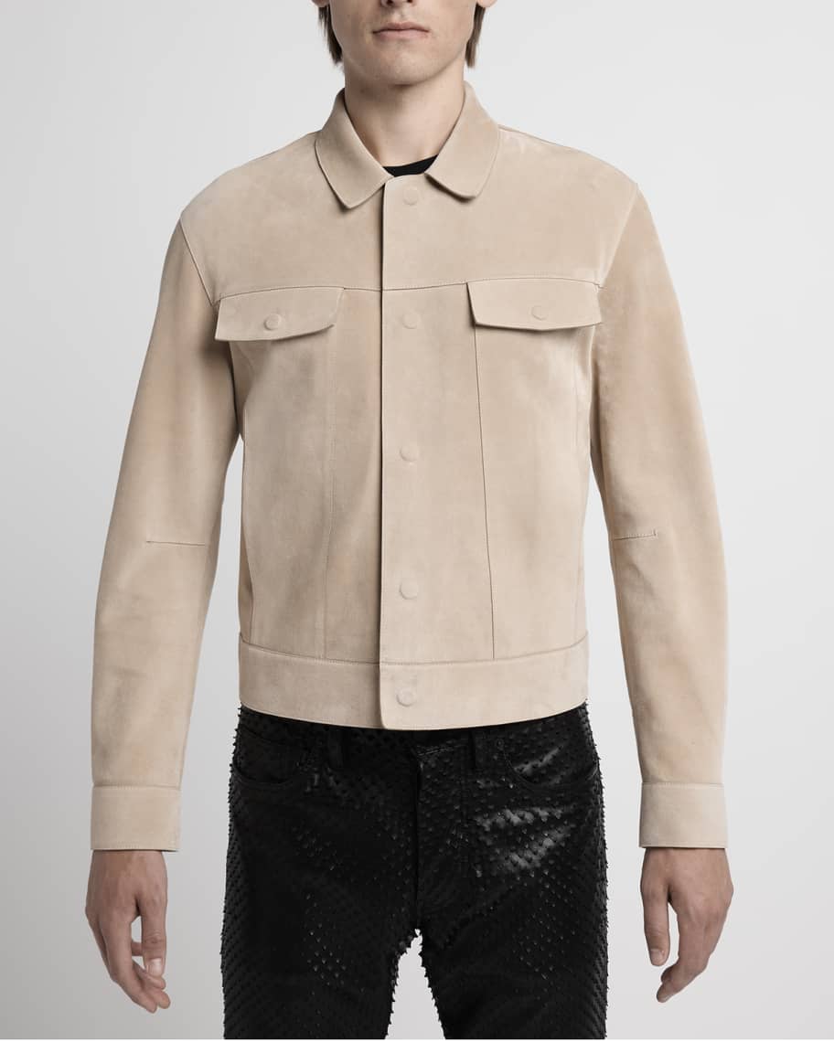 TOM FORD Men's Suede Snap-Front Western Jacket | Neiman Marcus
