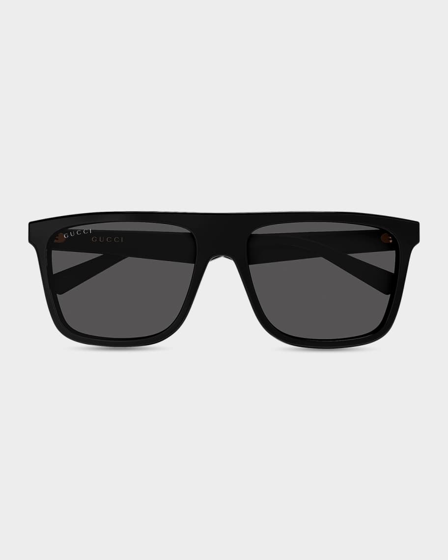 Gucci Men's GG2182S-001 Acetate Rectangle Sunglasses | Neiman Marcus