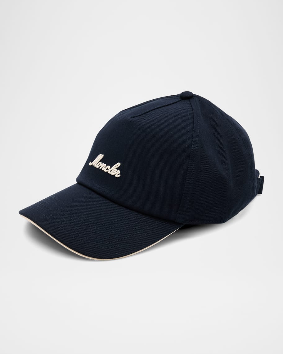 Moncler Men's Five-Panel Cotton Embroidered Logo Baseball Cap