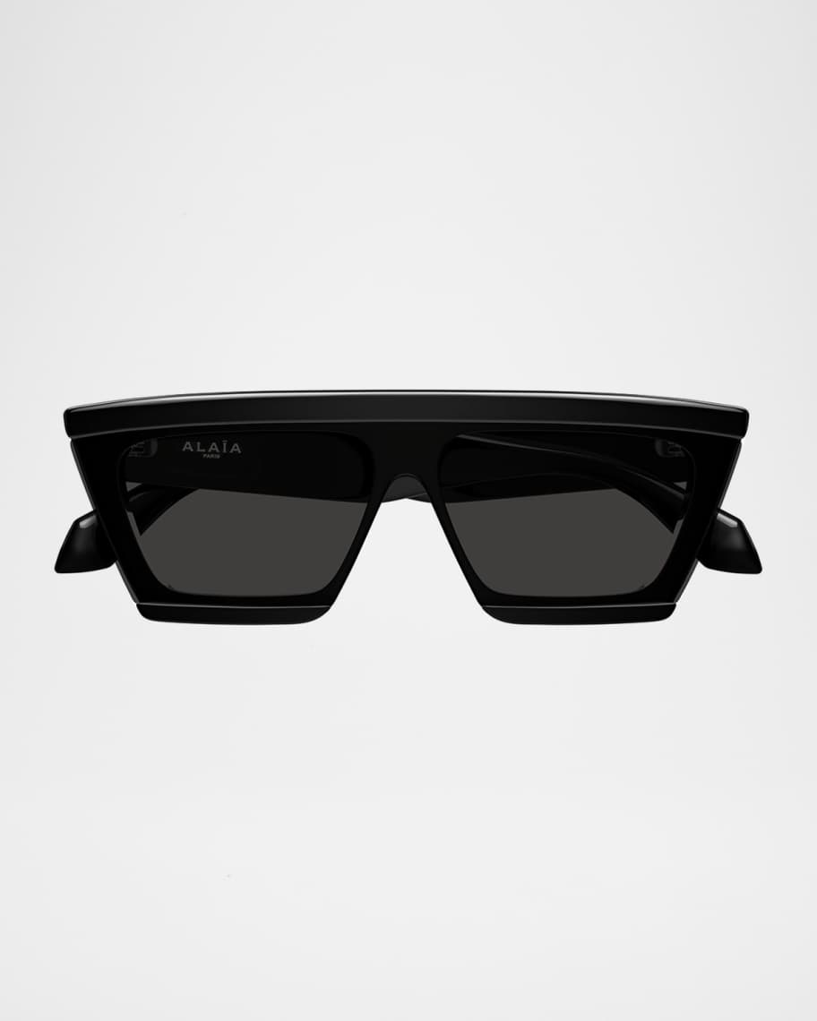 ALAIA 65mm Acetate Mask Sunglasses | Neiman Marcus