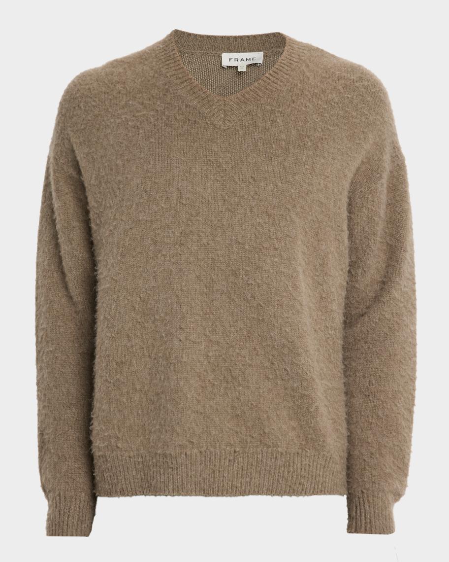 FRAME Men's Brushed Cashmere V-Neck Sweater | Neiman Marcus