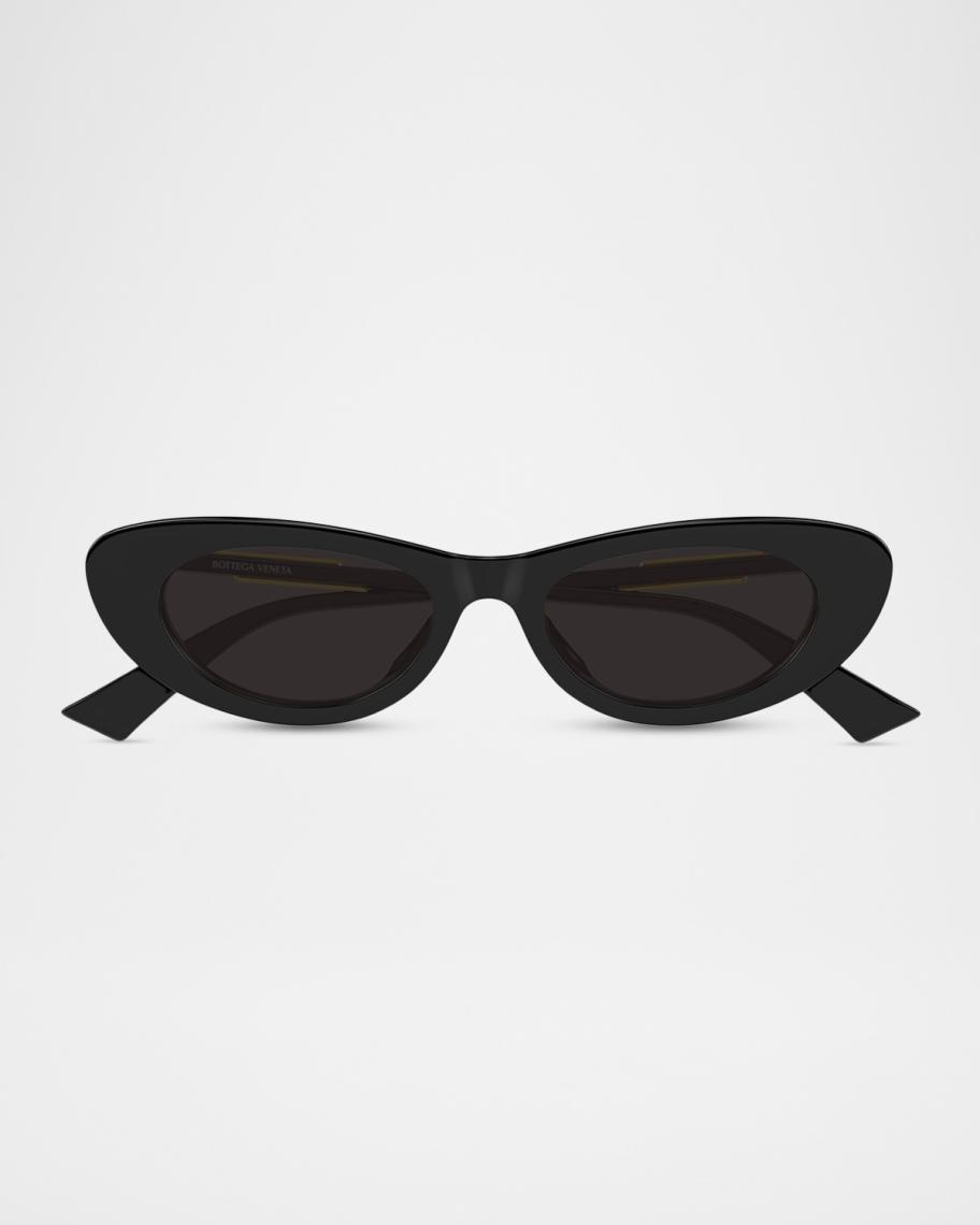Bottega Veneta 51mm Acetate Oval Sunglasses | Neiman Marcus display picture 1