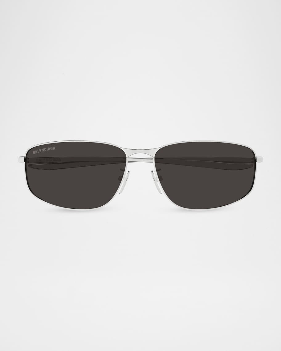 Balenciaga Men's Metal Rectangle Sunglasses | Neiman Marcus