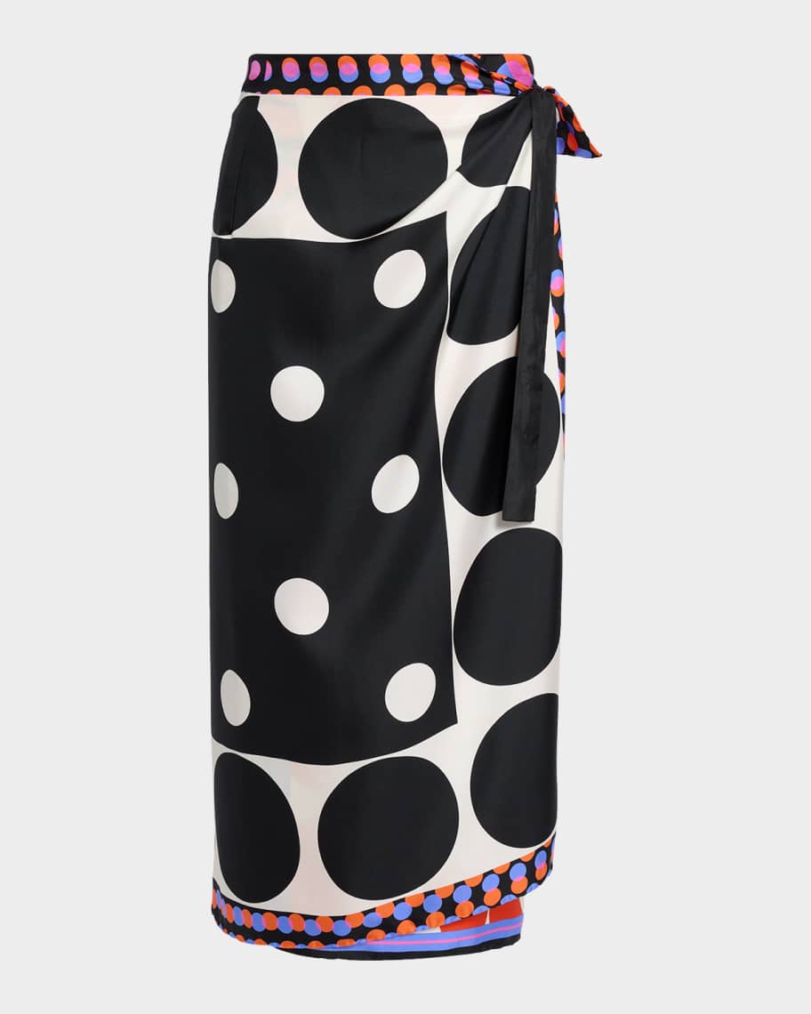 Dries Van Noten Scarfy Long Silk Wrap Skirt | Neiman Marcus