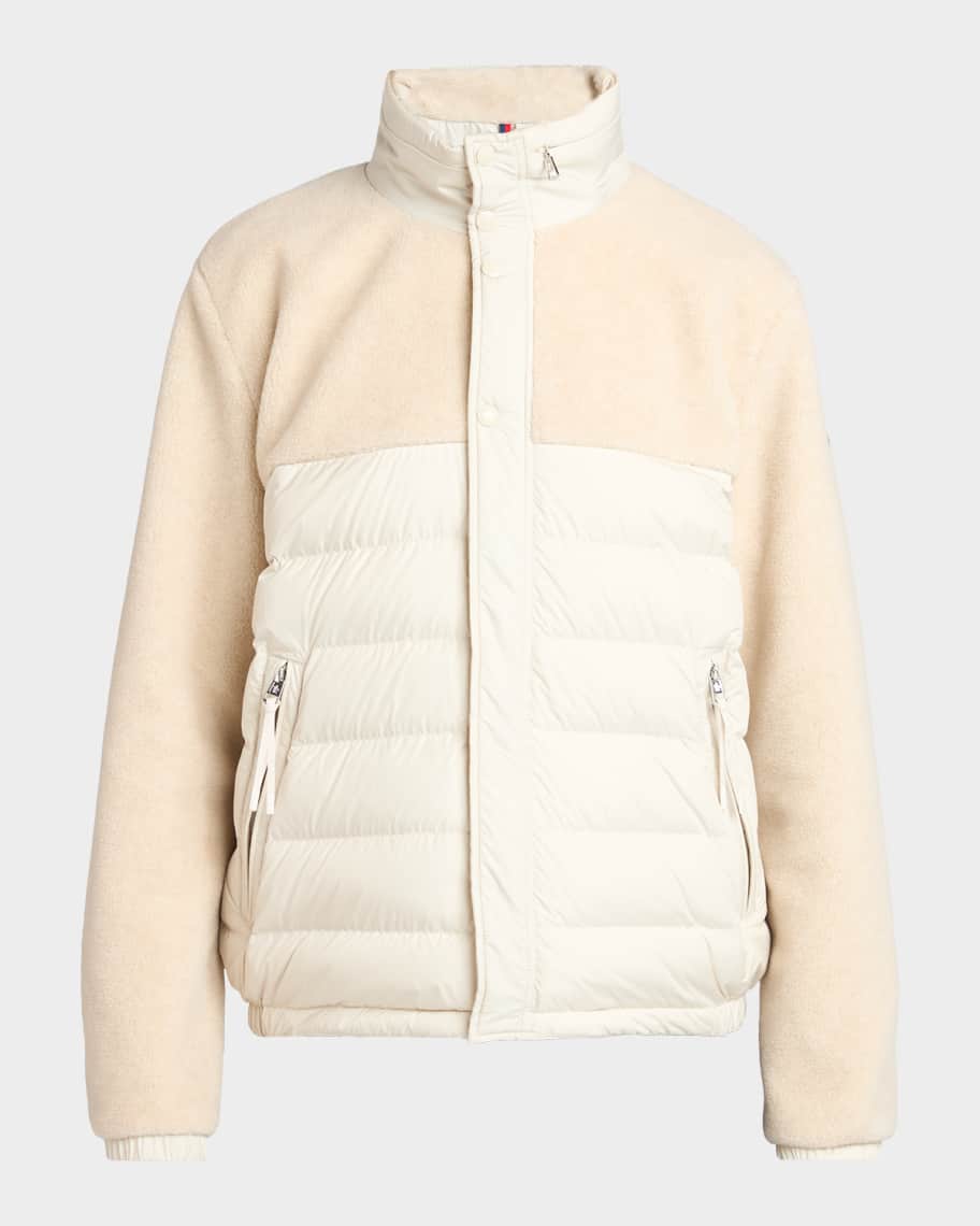 Moncler Men's Mistral Teddy Short Down Jacket | Neiman Marcus