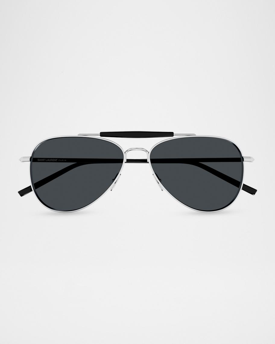 Saint Laurent Men's SL 864-002 Metal Aviator Sunglasses | Neiman