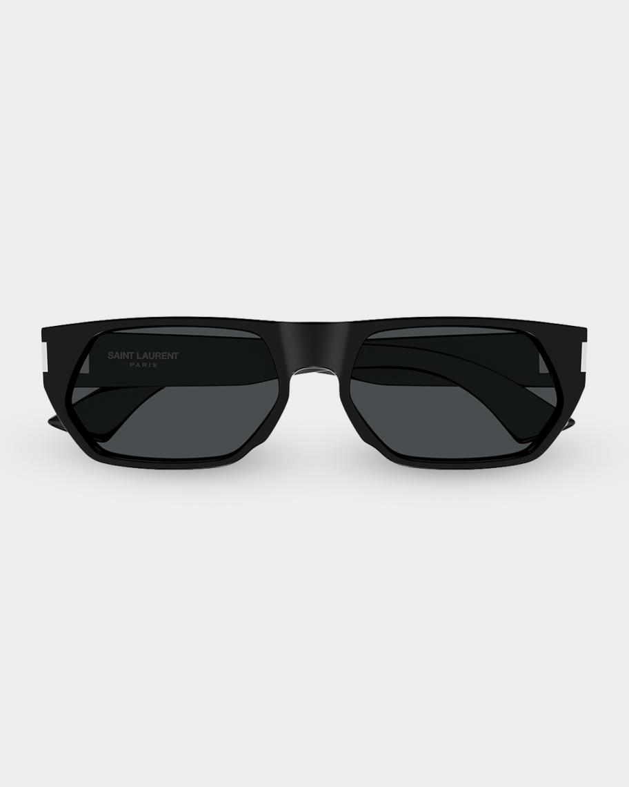 Saint Laurent Men's SL 898-001 Acetate Rectangle Sunglasses