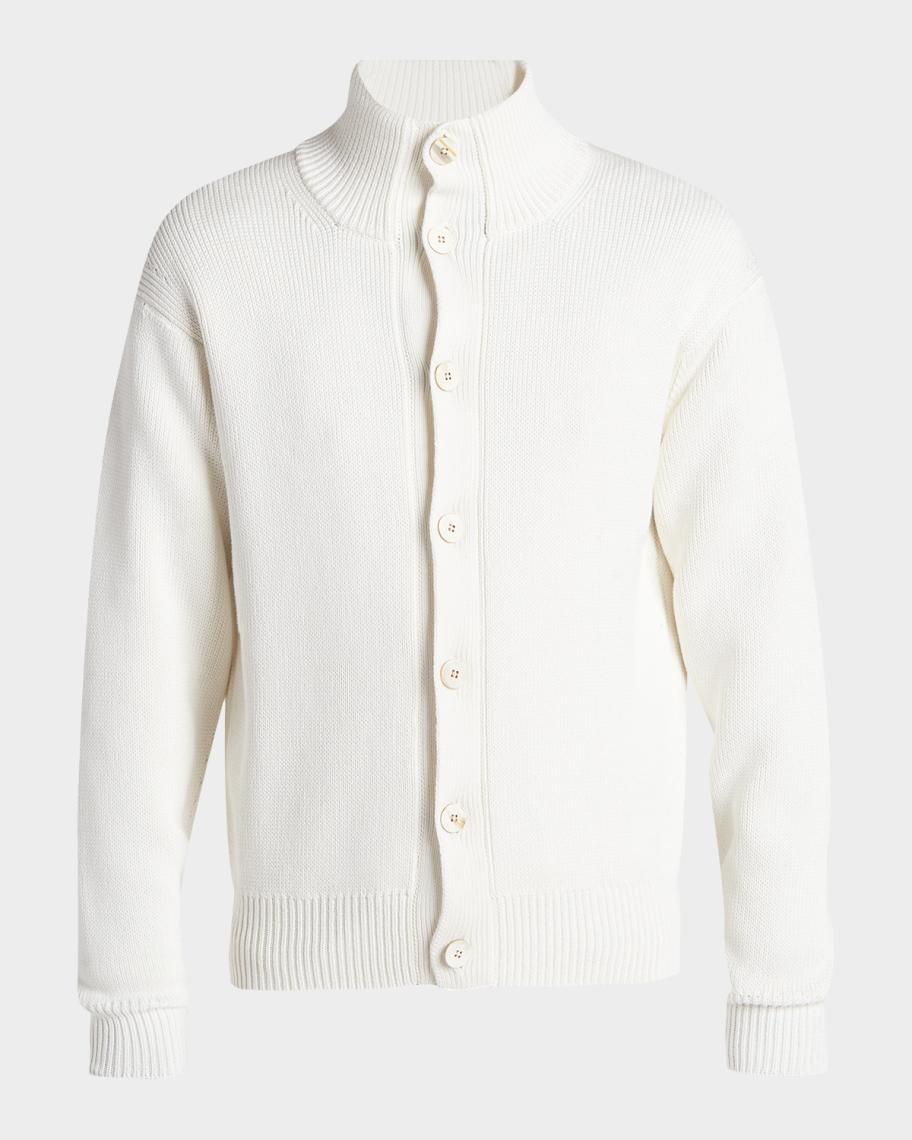 TOM FORD Men's Cotton and Silk Knit Cardigan | Neiman Marcus