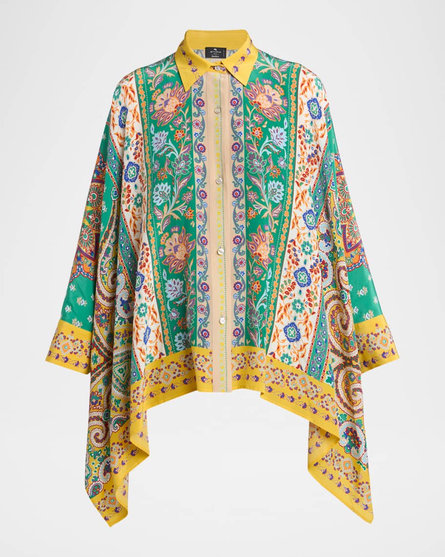 Etro Collared Paisley Silk Shirt | Neiman Marcus