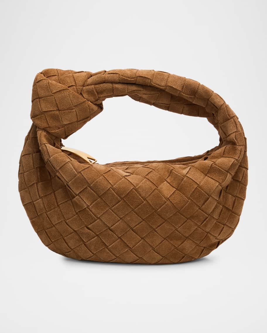 Bottega Veneta Jodie Knot-Embellished Suede Top-Handle Bag