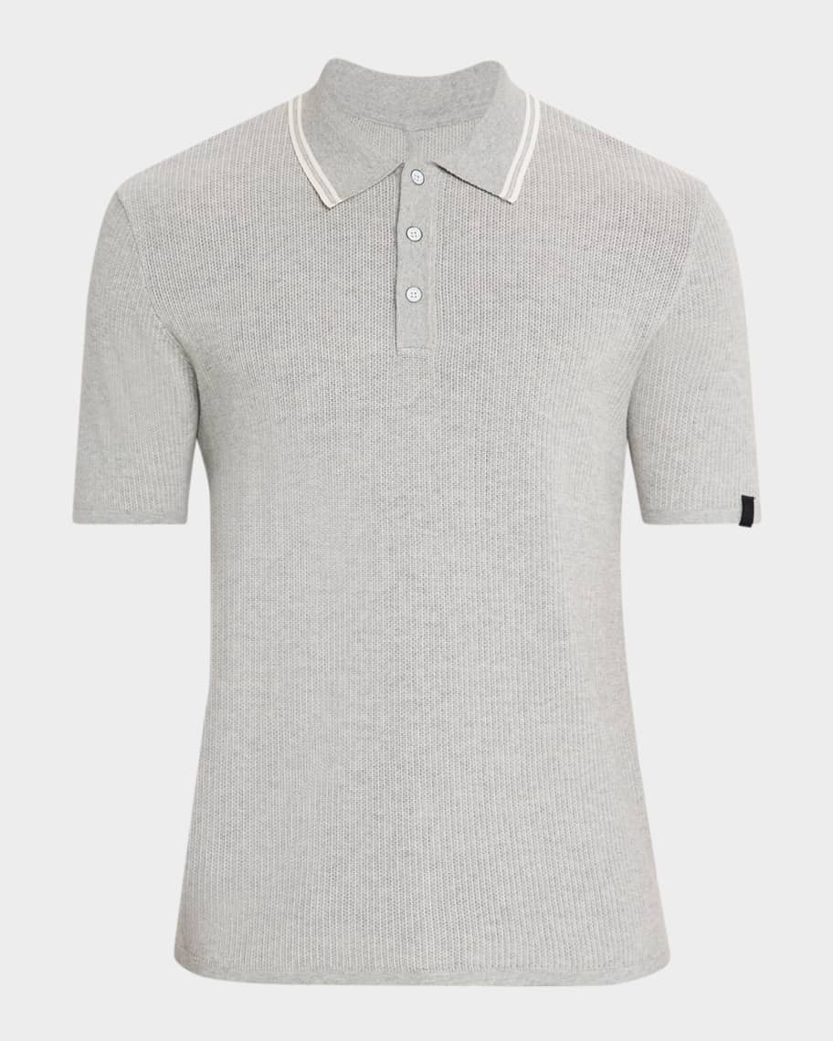 Rag & Bone Men's Harvey Tipped Knit Polo Shirt | Neiman Marcus