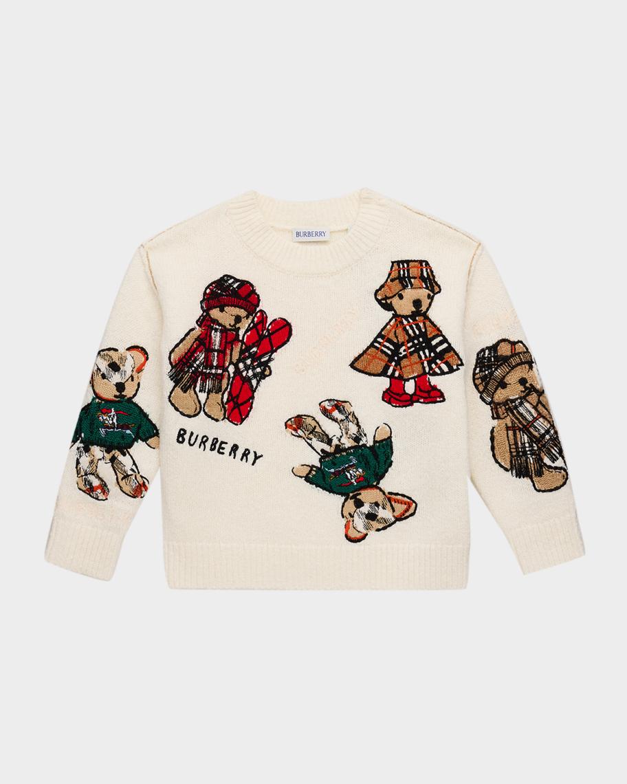 Burberry Boy's Thomas Bear and Friends Wool-Blend Sweater, Size 3