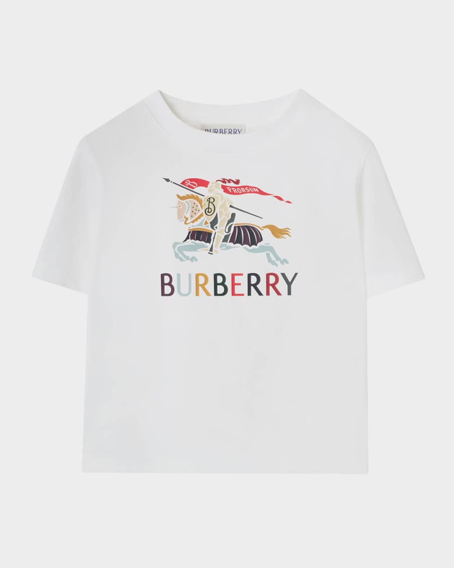 BURBERRY 6y116cm キッズ Tシャツ ホワイト Burberry Boy's EKD Cotton T-Shirt, Size 6M-3 | Neiman Marcus
