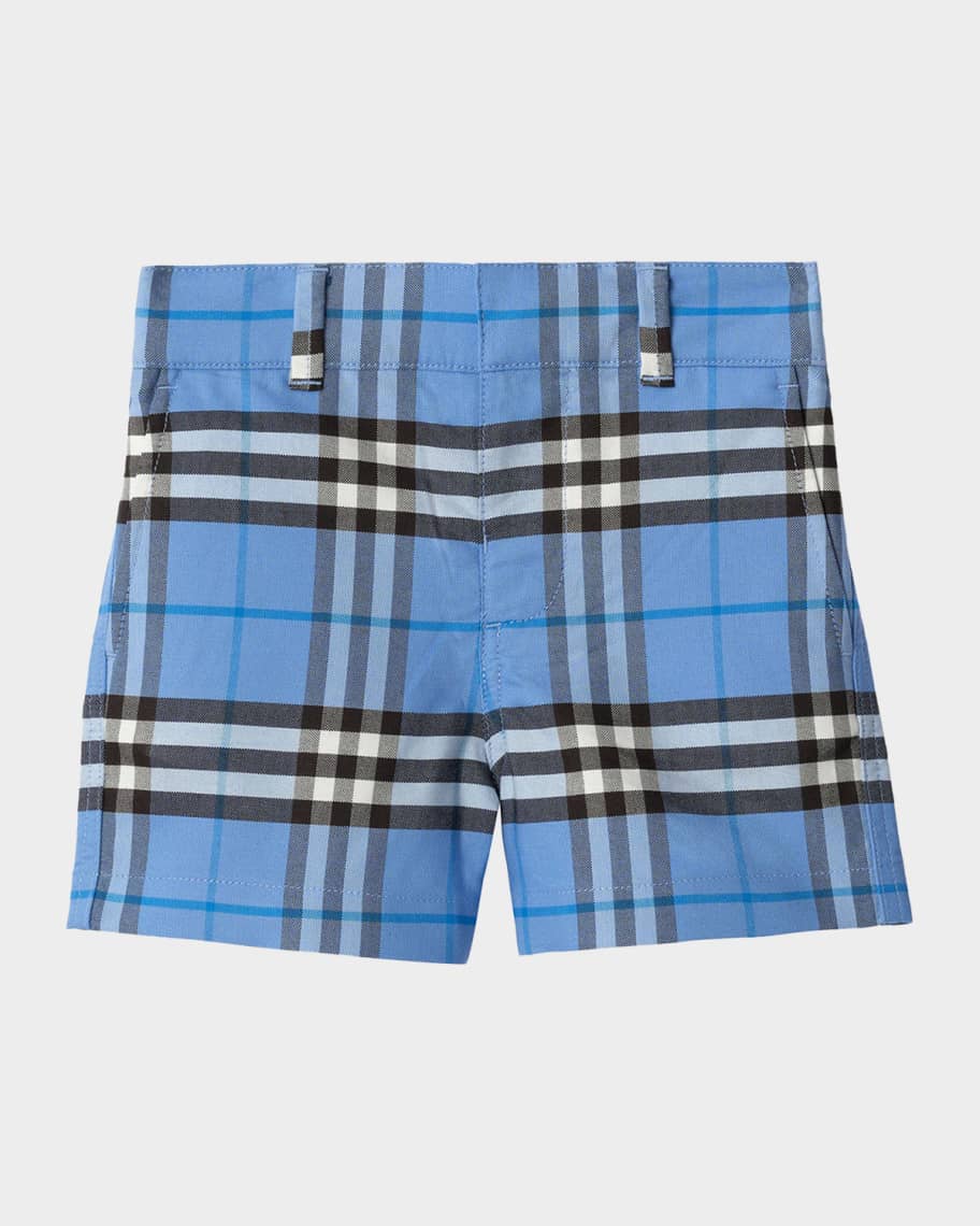 Burberry Boy's Check Cotton Oxford Shorts, Size 6M-3 | Neiman Marcus