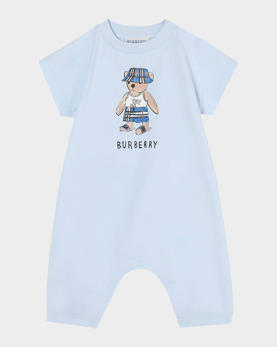 Burberry Boy's Jensen Teddy Cotton Playsuit, Size 1M-18M | Neiman