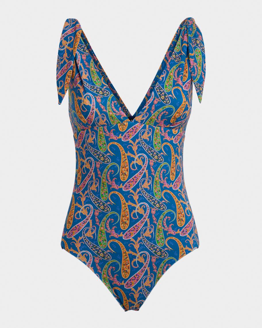 ワンピース ETRO Milano Paisley pattern One-piece Etro Paisley Tie-Shoulder One-Piece Swimsuit | Neiman Marcus
