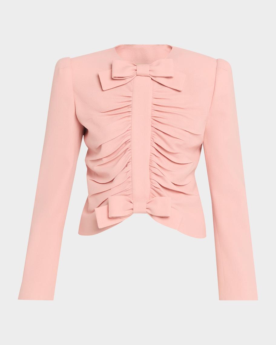 Valentino Garavani Metallic Floral Jacquard Cowl-Neck Top | Neiman