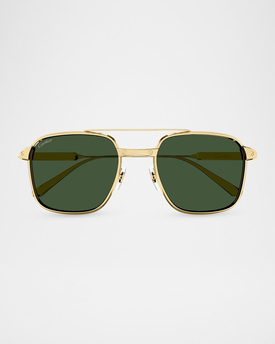Cartier Men's CT0610S-002 Double-Bridge Titanium Aviator