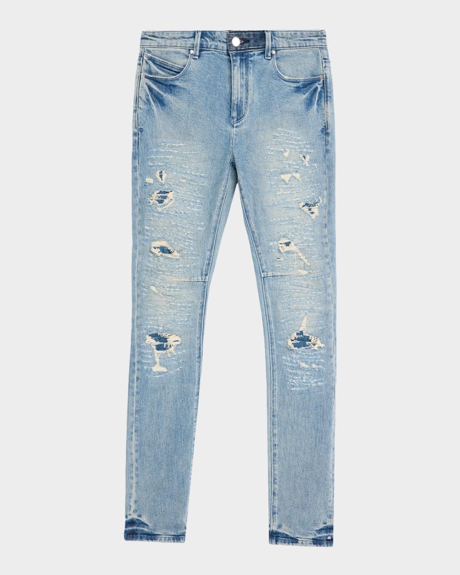 RTA Men's Bryant Ripped Skinny Jeans | Neiman Marcus