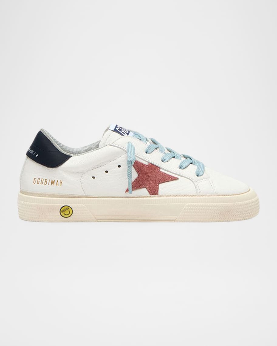 Golden Goose Boy's May Nappa Leather Low-Top Sneakers, Toddler