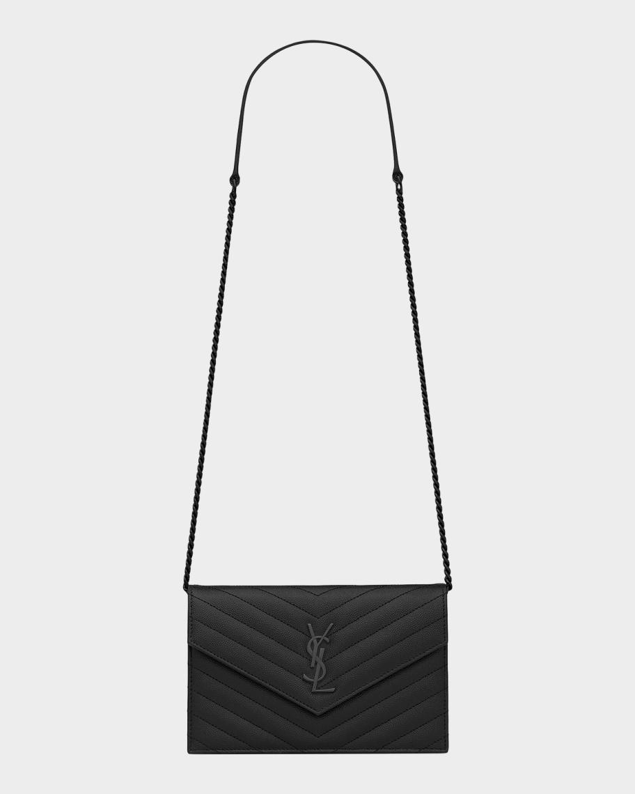 YSL Chevron Quilted Leather Crossbody Bag
