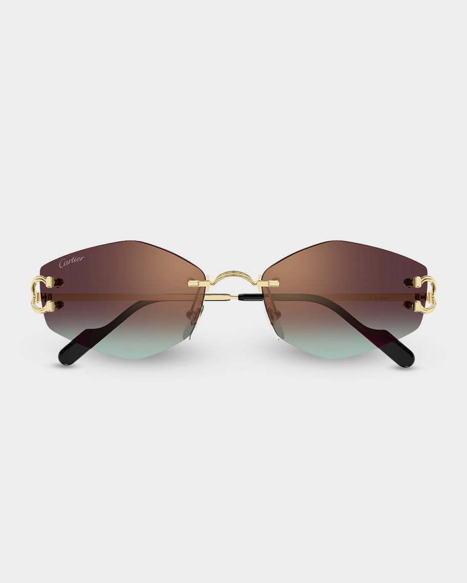 Cartier Première de Cartier 56mm Geometric Sunglasses | Neiman Marcus