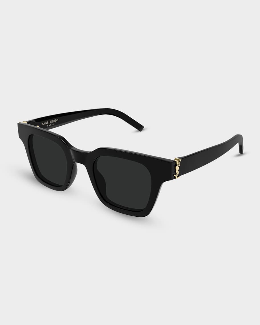 Saint Laurent Corner Angle 47mm Rectangular Sunglasses | Neiman Marcus