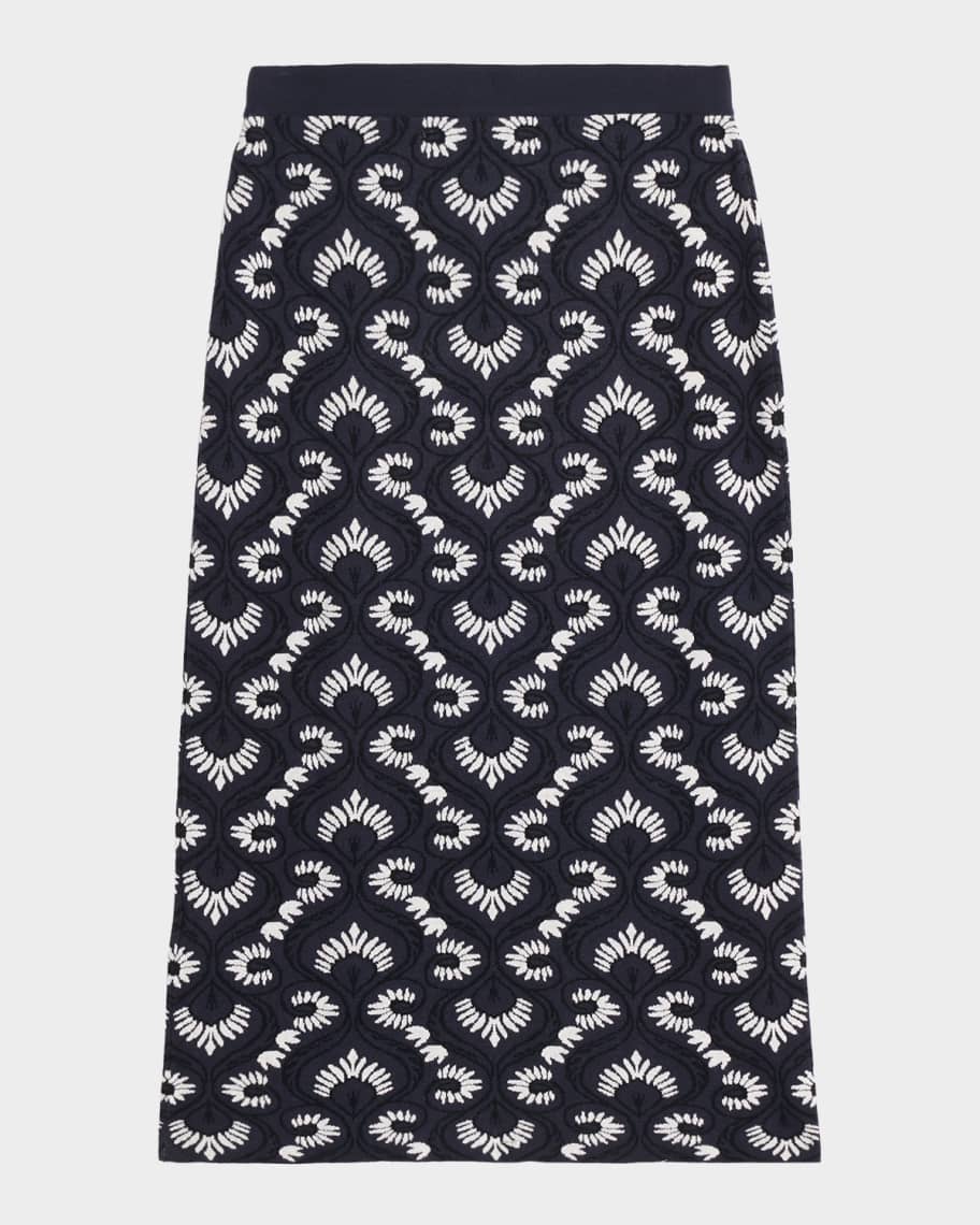 Weekend Max Mara Jacquard Knit Midi Pencil Skirt | Neiman Marcus