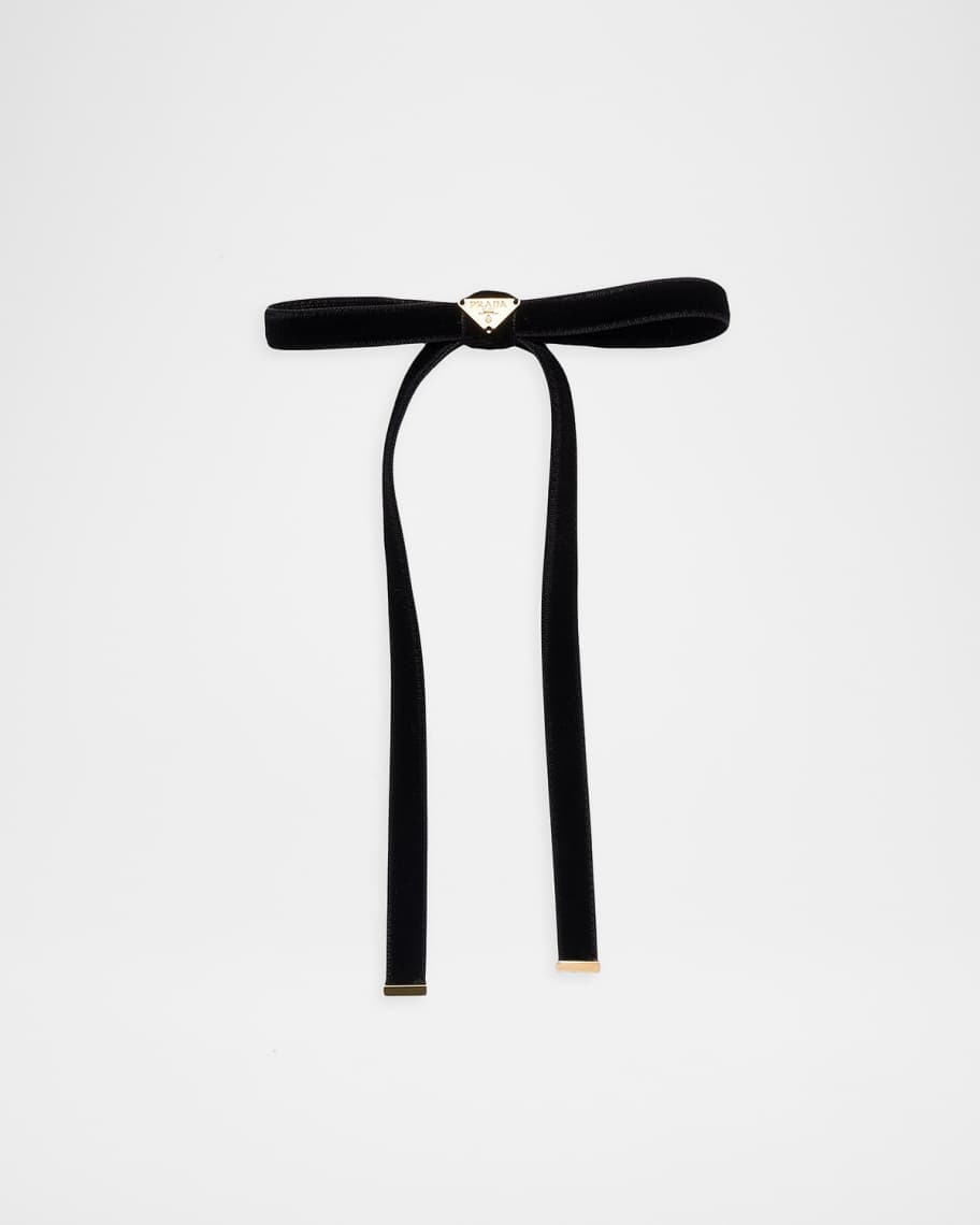 Prada Velvet Hair Bow Clip | Neiman Marcus