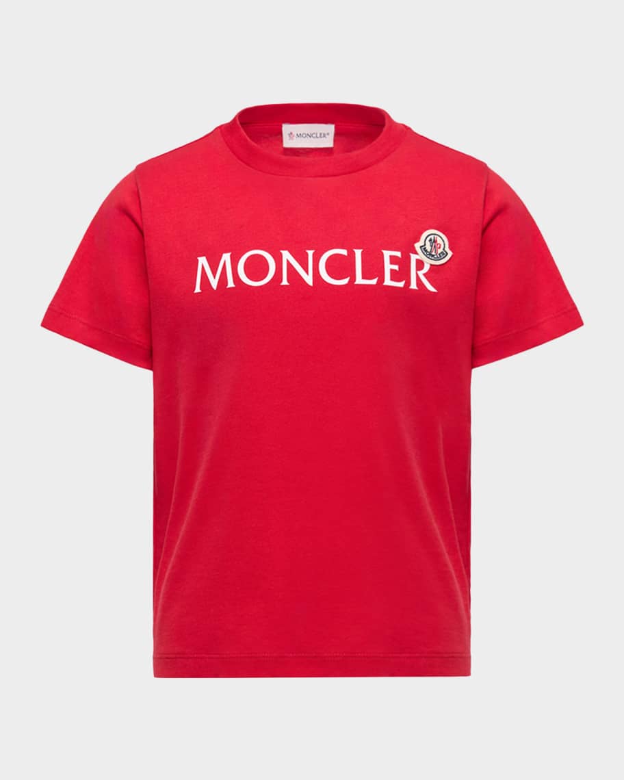 Moncler Boy's Logo Short-Sleeved Cotton T-Shirt, Size 8-10