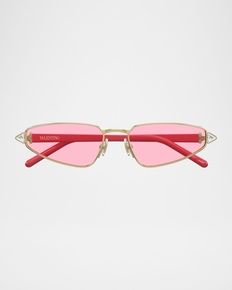 Valentino Garavani Crystal VLogo 57mm Cat-Eye Sunglasses  display picture 3