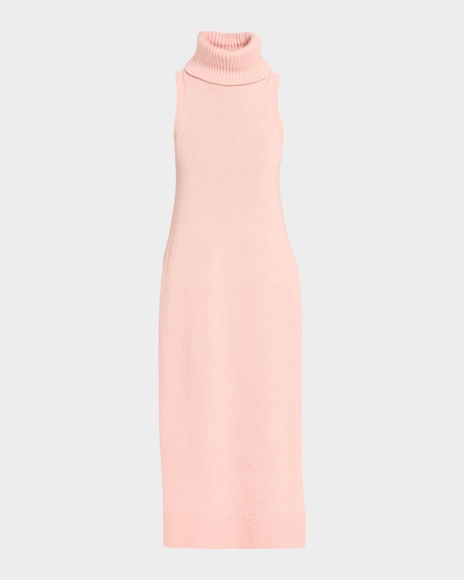 Michael Kors Collection Side-Slit Knit Turtleneck Sweater | Neiman Marcus