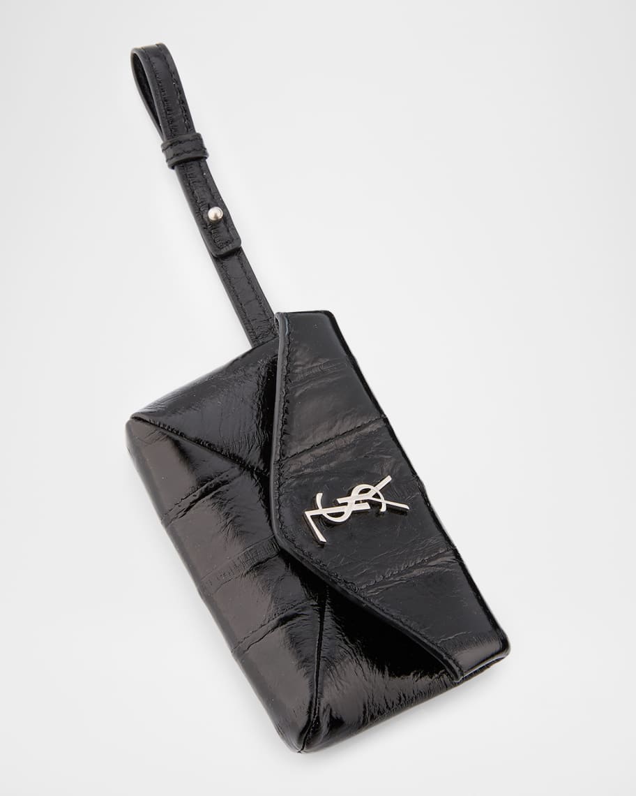 Saint Laurent Men's Cassandre YSL Micro Envelope in Leather