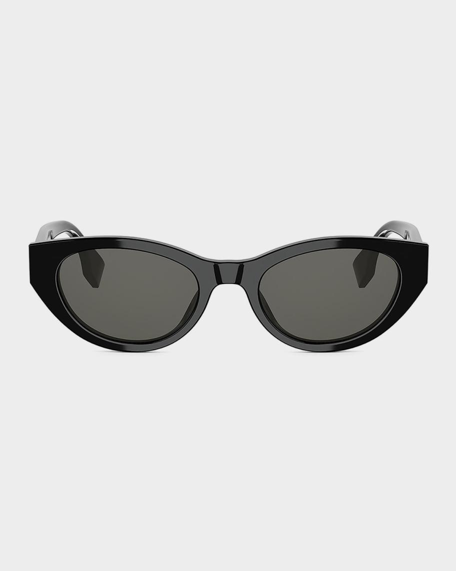 Fendi Lettering 51mm Acetate Cat-Eye Sunglasses | Neiman Marcus
