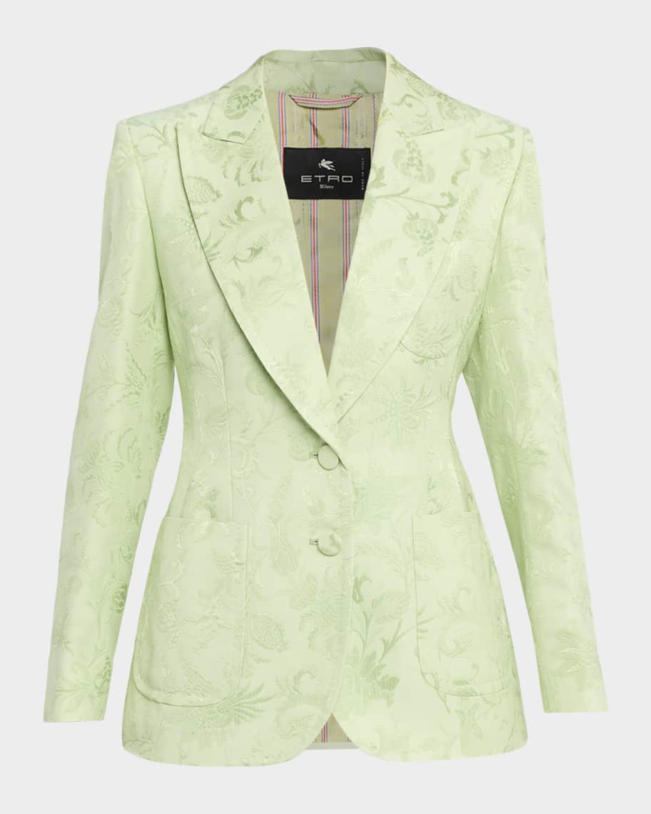 Etro Floral Single-Breasted Jacquard Jacket | Neiman Marcus