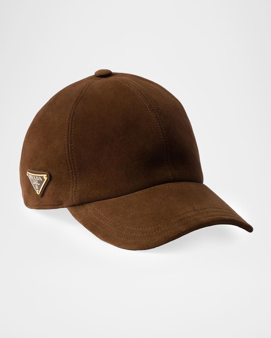 プラダ キャップ Prada Suede Baseball Cap | Neiman Marcus