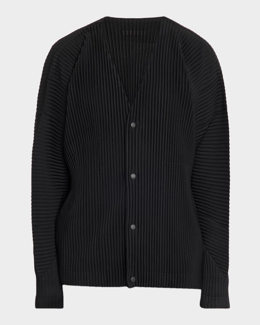 Homme Plissé Issey Miyake Men's Basics Pleated Cardigan | Neiman