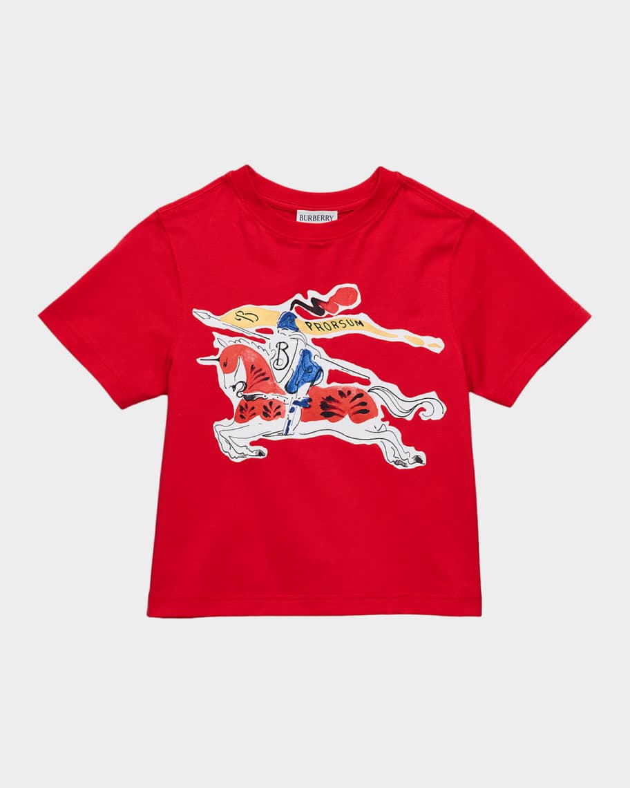 Burberry Boy's Year of the Horse EKD Cotton T-Shirt, Size 3-14