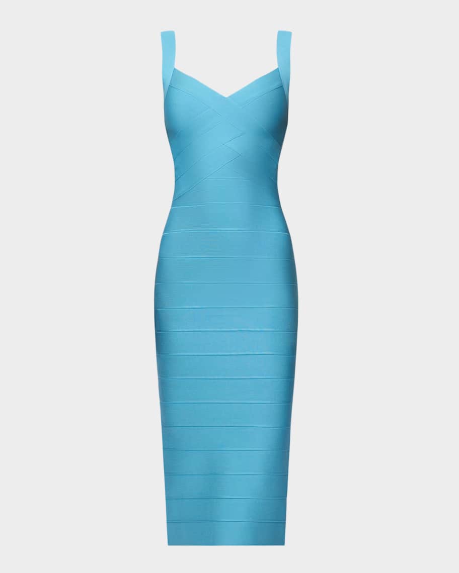 blue and white bandage dress VENUS Mini Bandage Dress | Blue