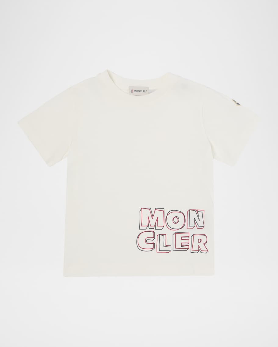 Moncler Boy's Logo-Print Short-Sleeve T-Shirt, Size 4-6 | Neiman