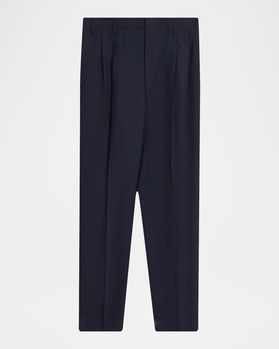 Brunello Cucinelli Men's Virgin Wool Trousers | Neiman Marcus