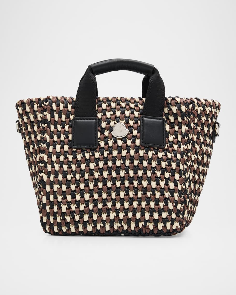 MONCLER モンクレール　Micro Caradoc トートバッグ Moncler Caradoc Micro Raffia Crochet Tote Bag | Neiman Marcus