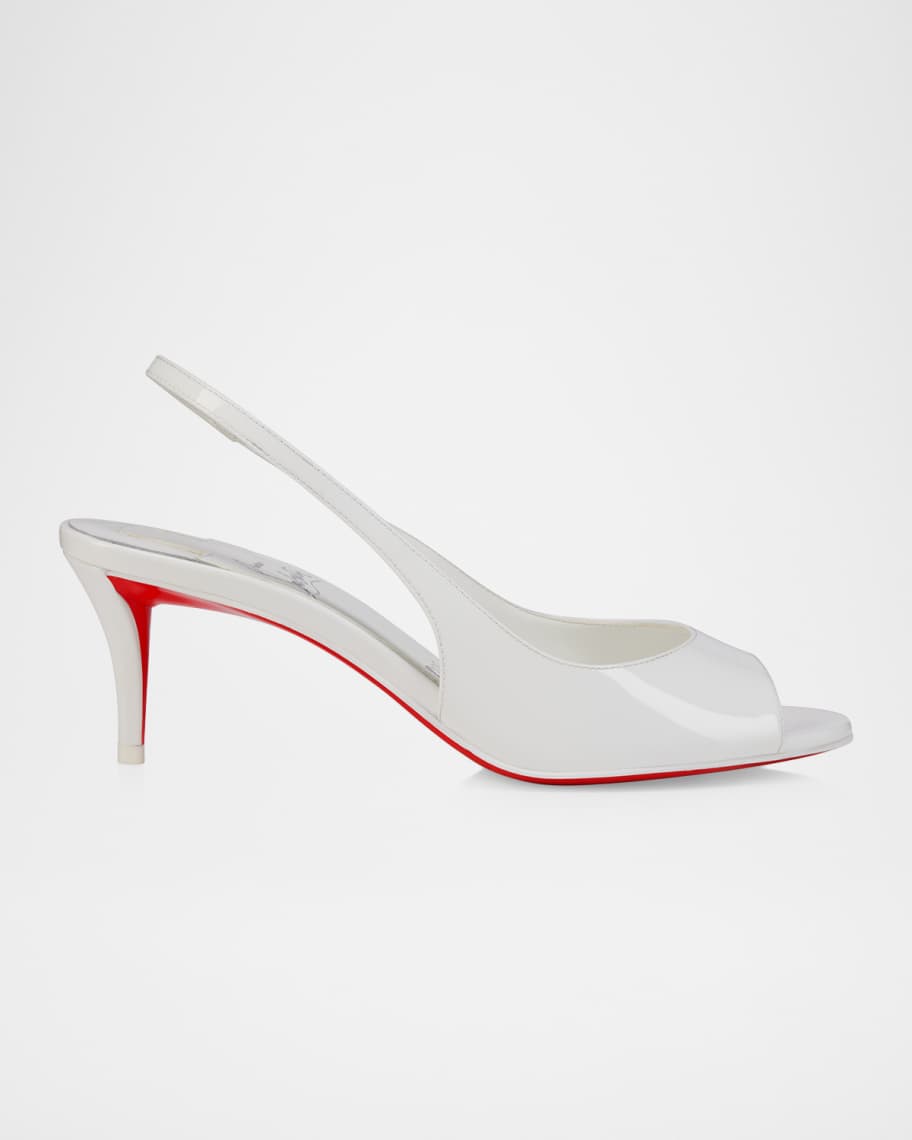 Christian Louboutin 60mm Sofia Z Patent Leather Slingback Pumps