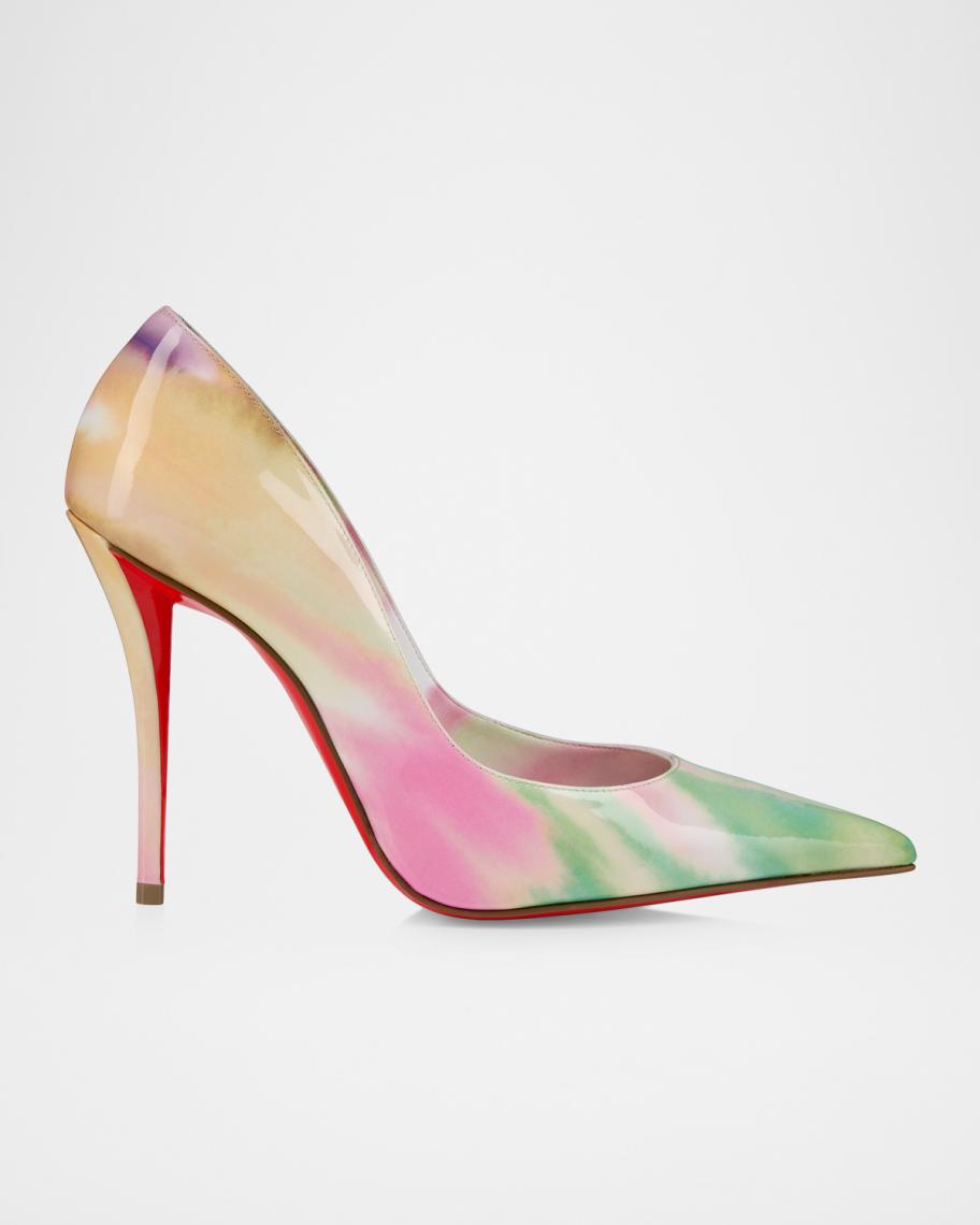 Christian Louboutin 100mm Miss Z Tie-Dye Patent Leather Pumps