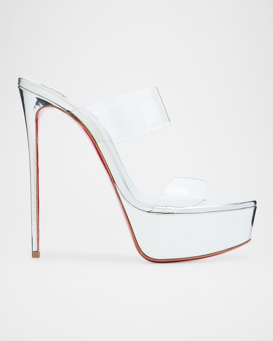 Christian Louboutin 150mm Just Nothing Metallic Leather Platform