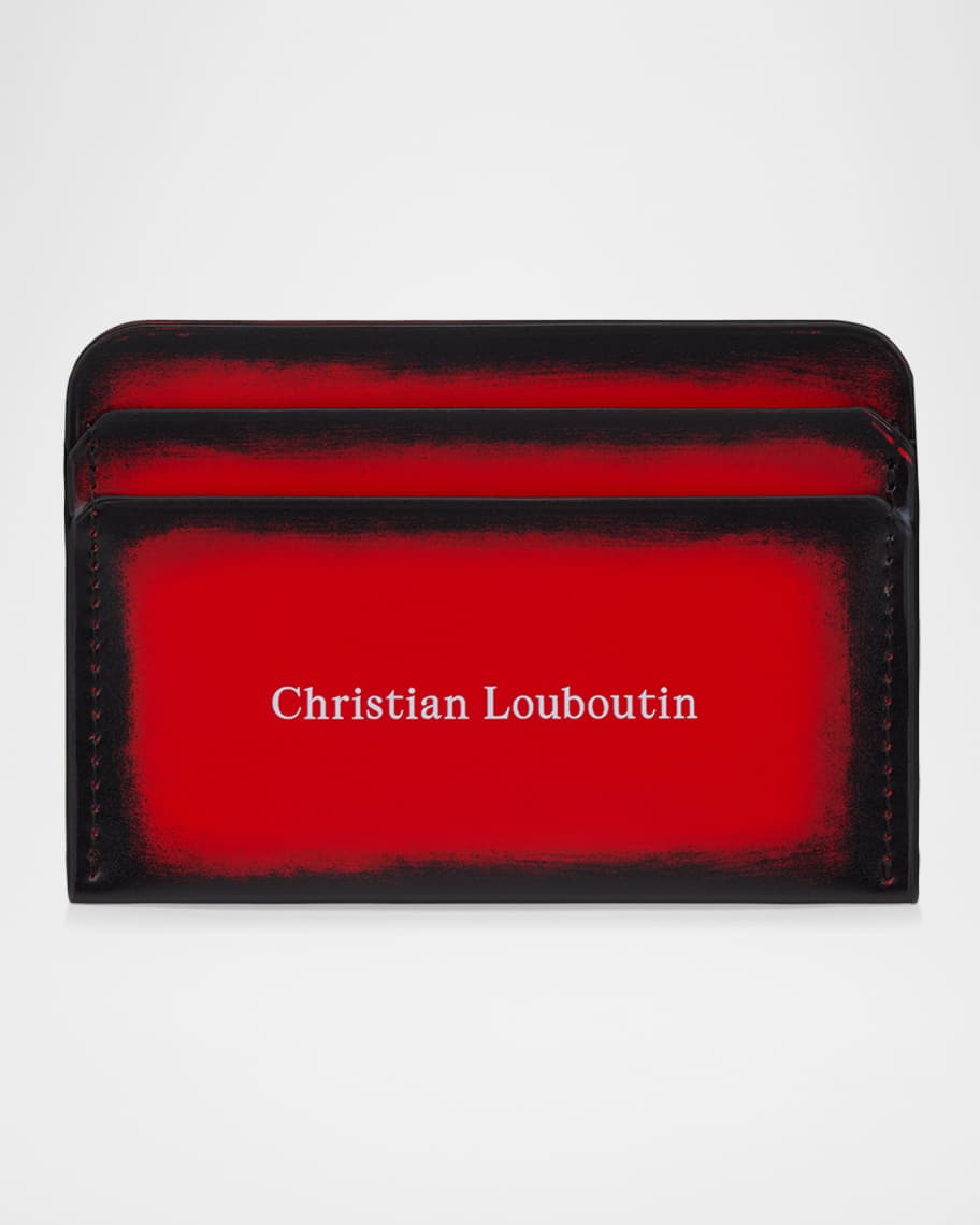 Christian Louboutin Men's Canopy Card Holder in Brushed Leather