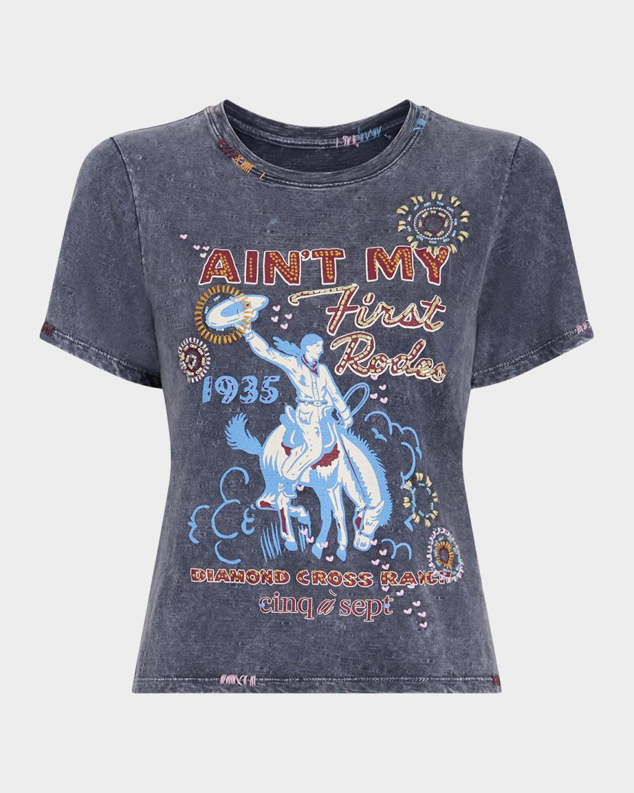 Cinq à Sept Ain't My First Rodeo Shrunken Tee | Neiman Marcus