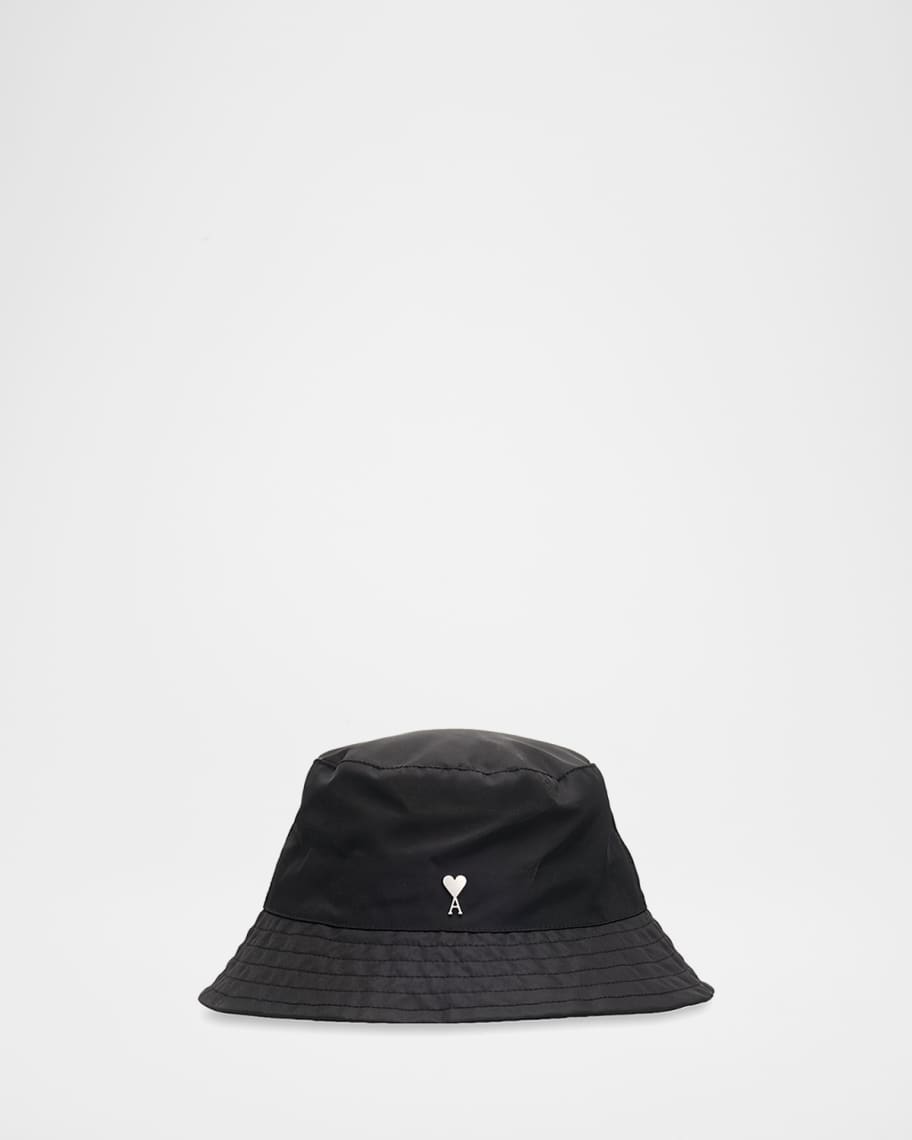 Ami Paris Men's Ami de Coeur Nylon Bucket Hat | Neiman Marcus